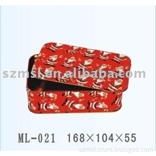 rectangular tin box for cookies